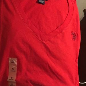 Red polo t-shirt